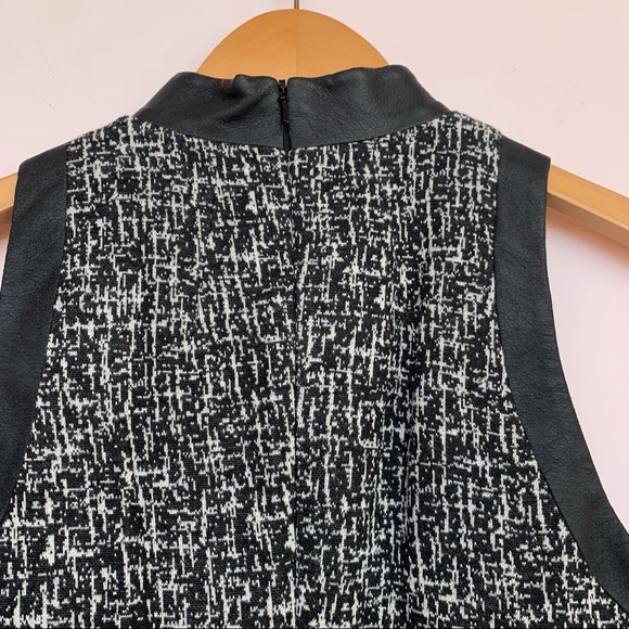 NEW! Karen Millen Black & White Wool Blend Contrast Dress, Size 4 - Picture 4 of 8